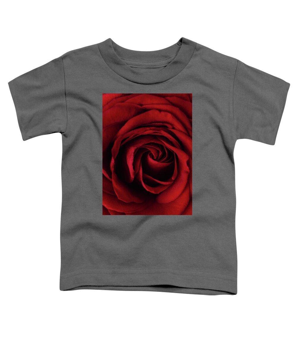 Red Toddler T-Shirt featuring the mixed media Red Rose #1 by Vintage Collectables