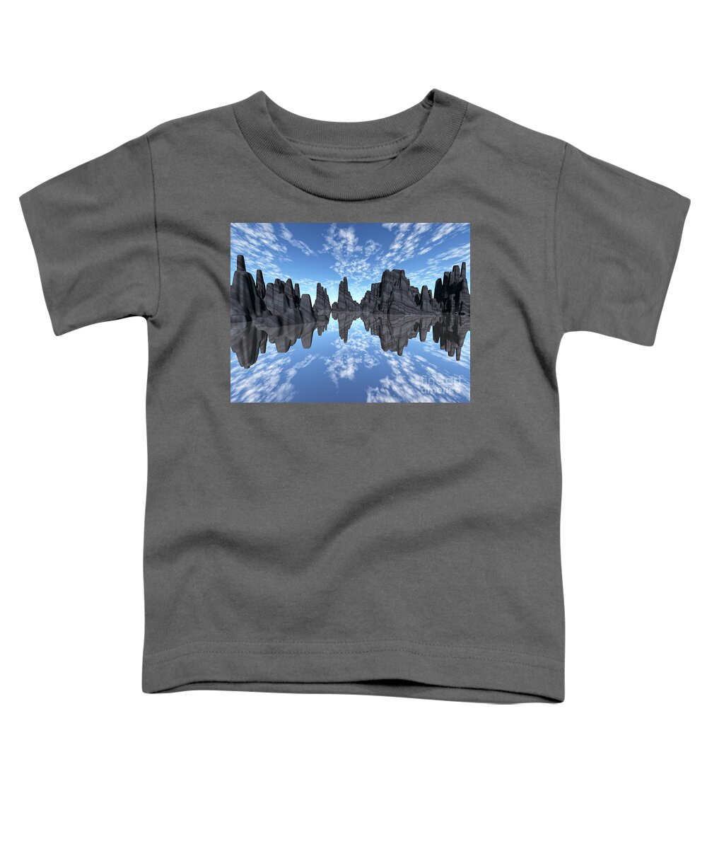 Mountains Toddler T-Shirt featuring the digital art Reflections #1 by Phil Perkins