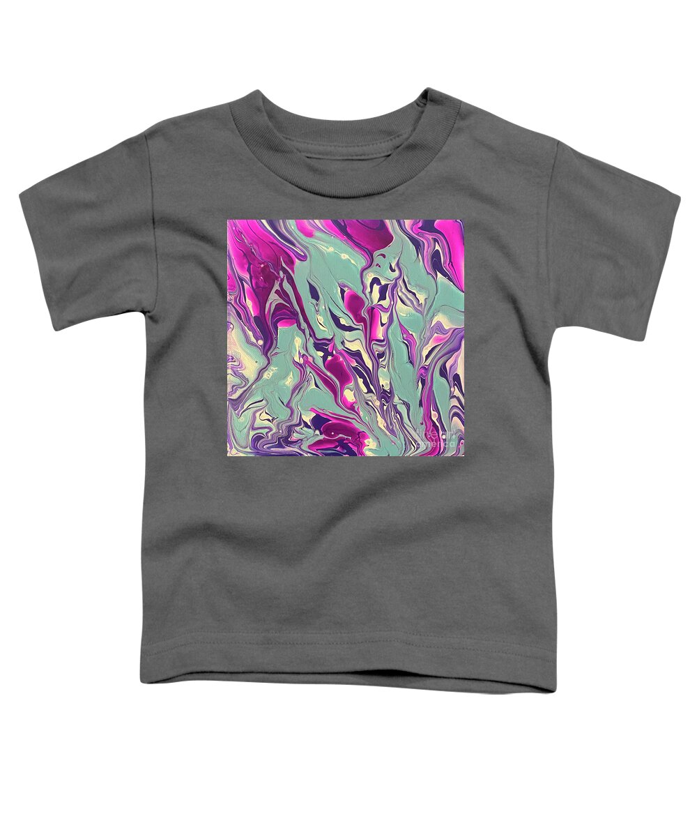 Magenta Toddler T-Shirt featuring the painting Ripples #1 by Lisa Neuman