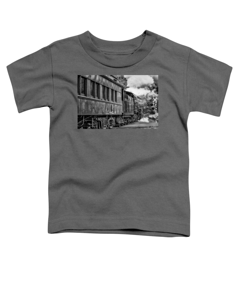 Train Toddler T-Shirt featuring the photograph Steam Train Locomotive No 40 #1 by Susan Candelario