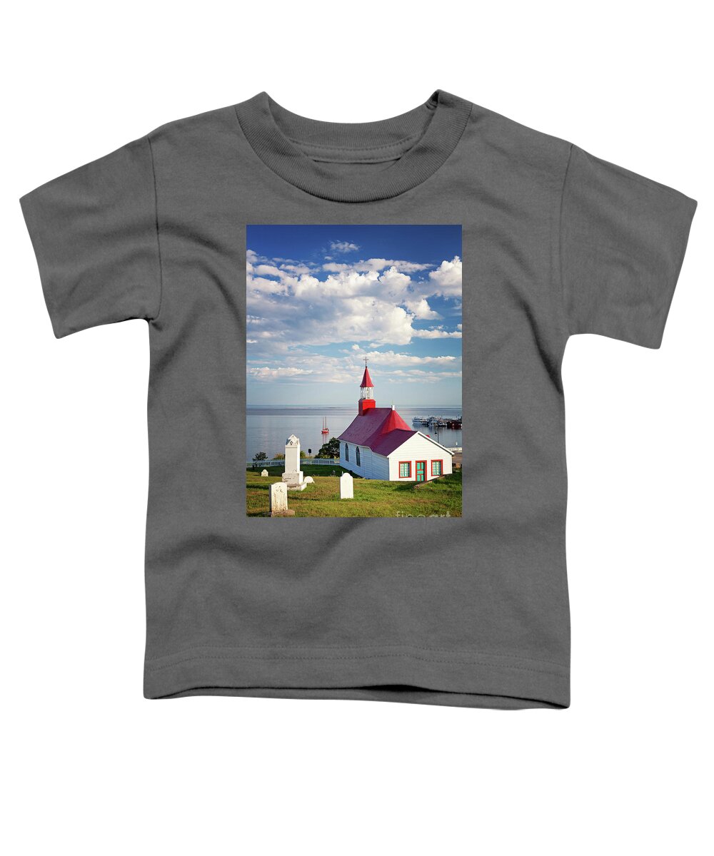 America Toddler T-Shirt featuring the photograph Tadoussac Chapel #1 by Jane Rix