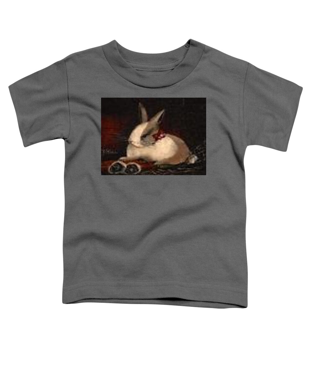 Greeting Cards Toddler T-Shirt featuring the painting The Christmas Rabbit #1 by Diane Strain