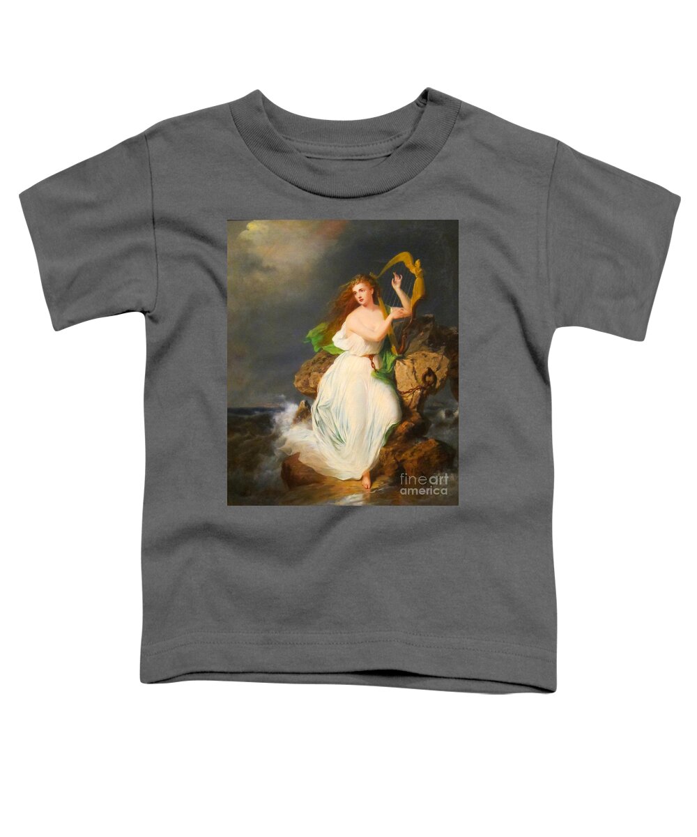 Ireland Toddler T-Shirt featuring the painting The Harp of Erin 1867 Irish Celtic Mythology Heritage and Pride by Peter Ogden