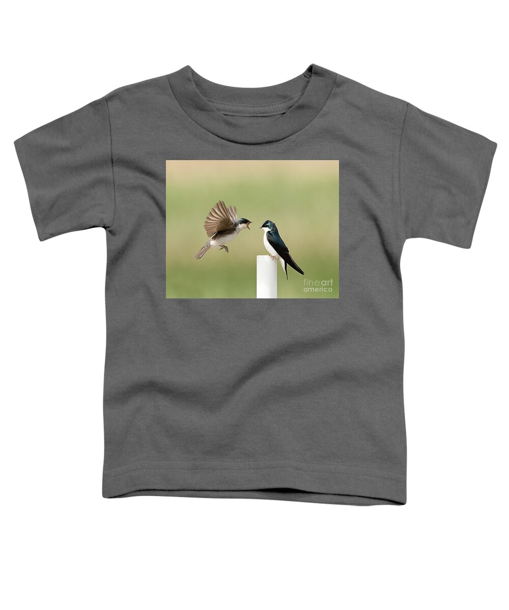 Bird Toddler T-Shirt featuring the photograph Tree Swallow #1 by Dennis Hammer