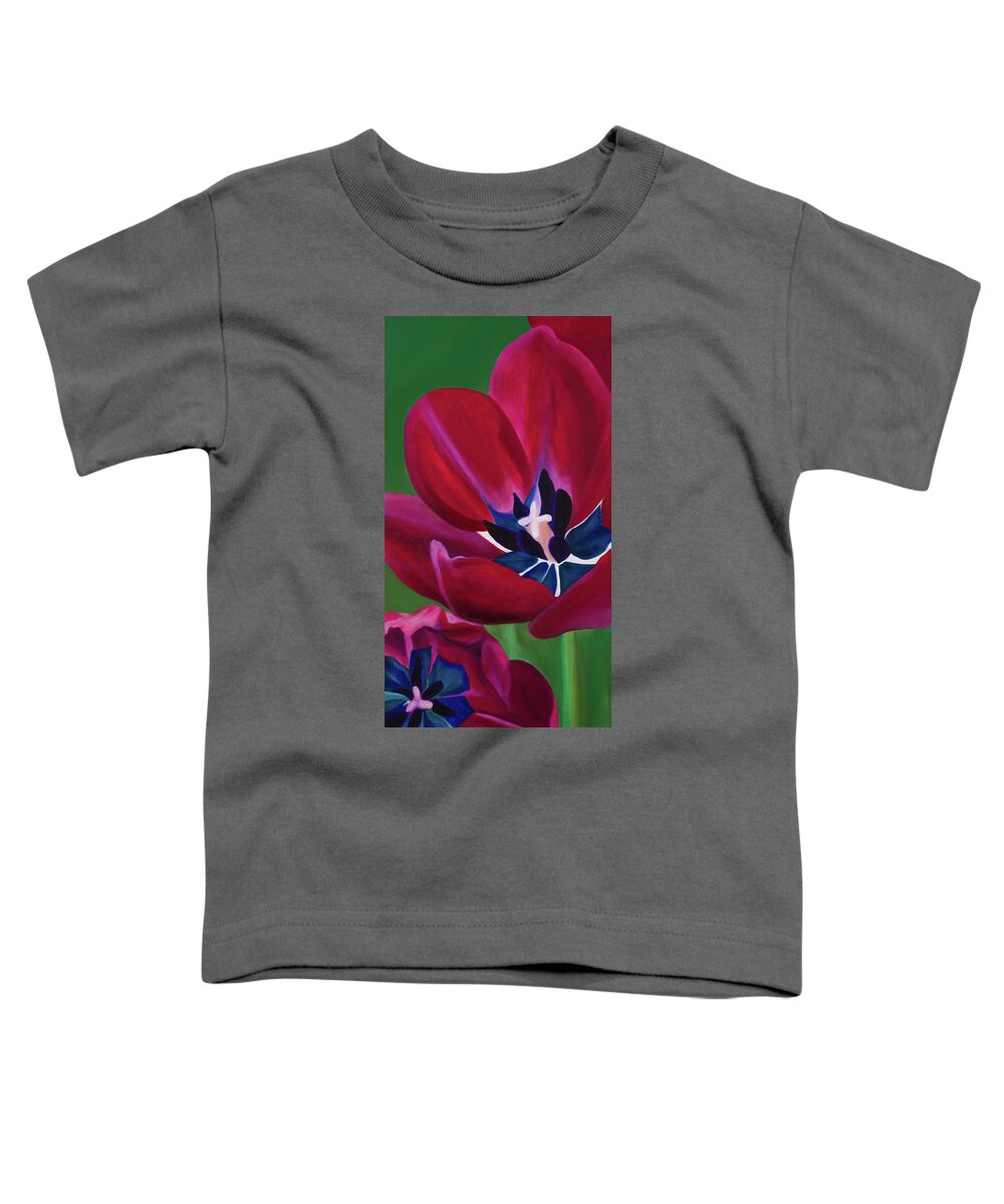 Art Toddler T-Shirt featuring the painting Tulips #1 by Tammy Pool