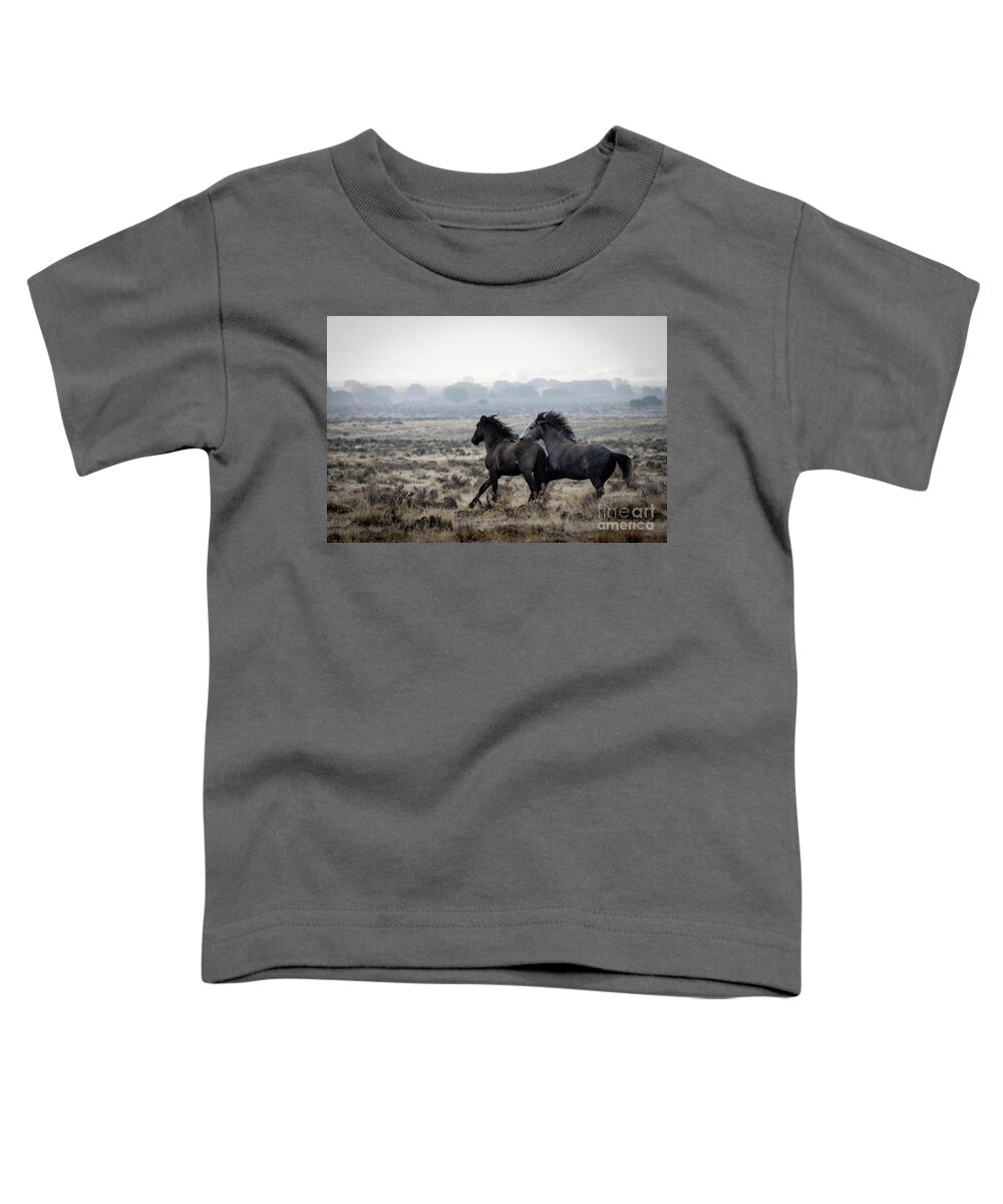  Toddler T-Shirt featuring the photograph Wild Horses #10 by Julie Argyle