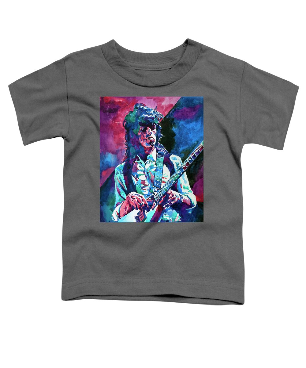 Rolling Stones Toddler T-Shirt featuring the painting Keith Richards A Rolling Stone by David Lloyd Glover