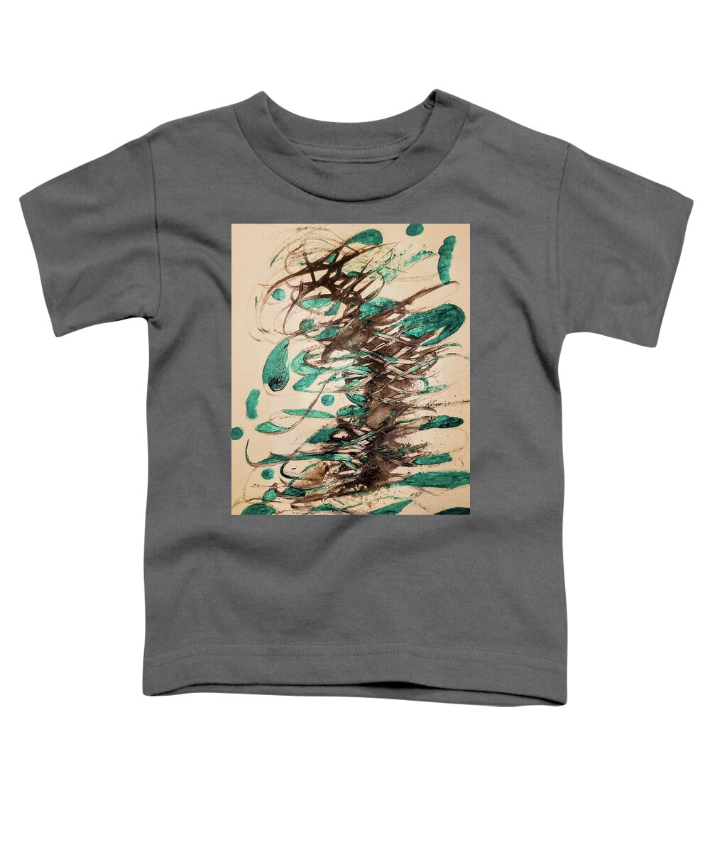 Abstract Toddler T-Shirt featuring the painting Untitled #18 by Karen Lillard
