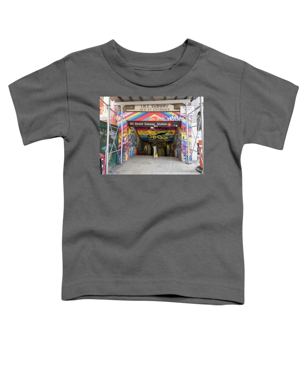 Irt Toddler T-Shirt featuring the photograph 191st Street Subway Station by Cole Thompson