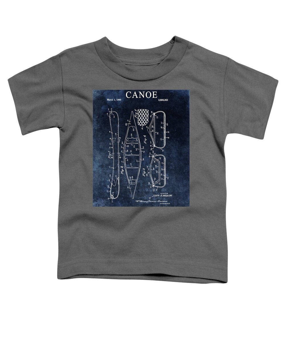 1960 Canoe Patent Toddler T-Shirt featuring the drawing 1960 Canoe Patent by Dan Sproul