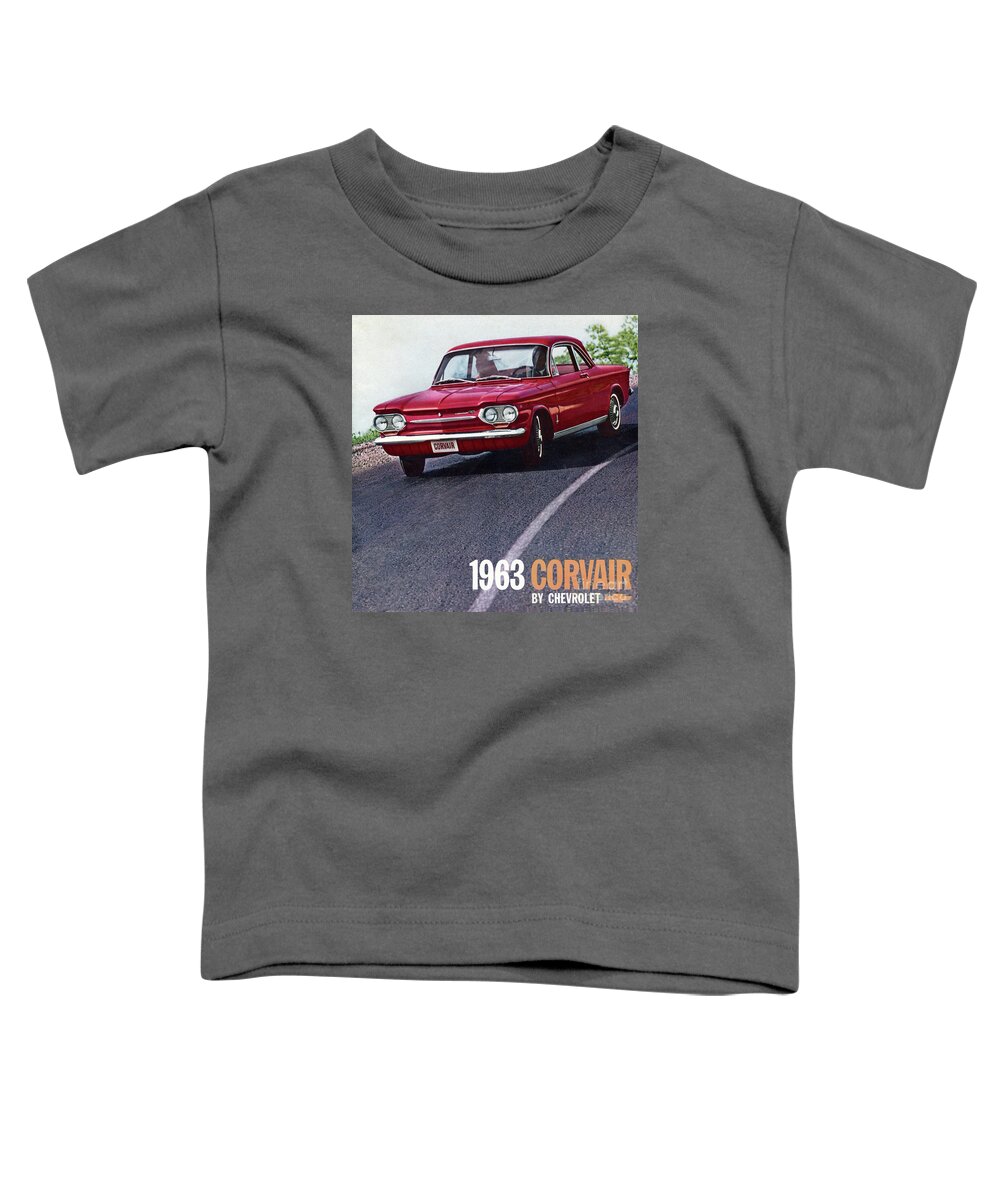 1963 Toddler T-Shirt featuring the photograph 1963 Corvair Brochure Cover by Ron Long