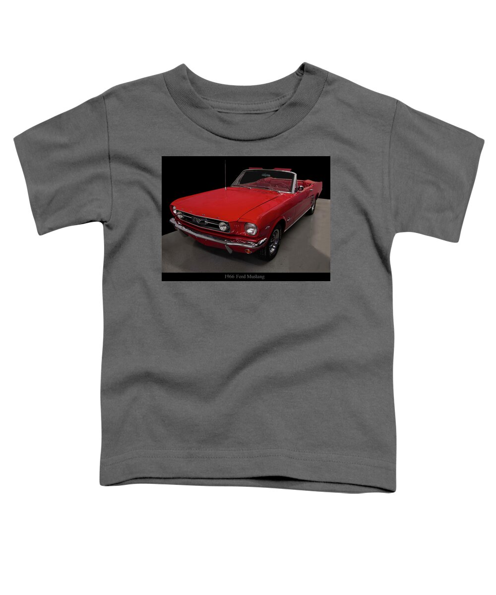 1960s Cars Toddler T-Shirt featuring the photograph 1966 Ford Mustang Convertible by Flees Photos