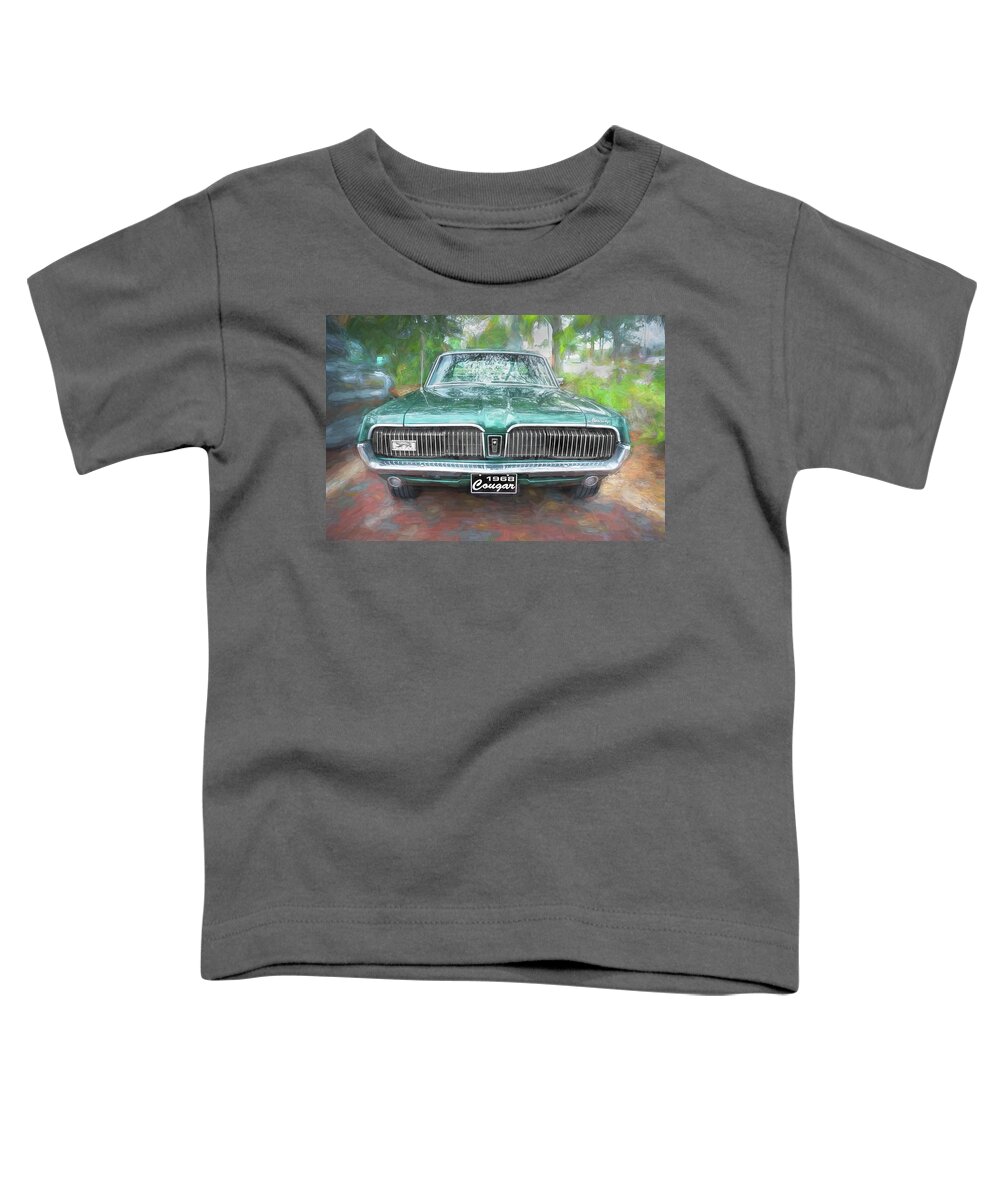 1968 Green Mercury Cougar Toddler T-Shirt featuring the photograph 1968 Mercury Cougar X102 by Rich Franco