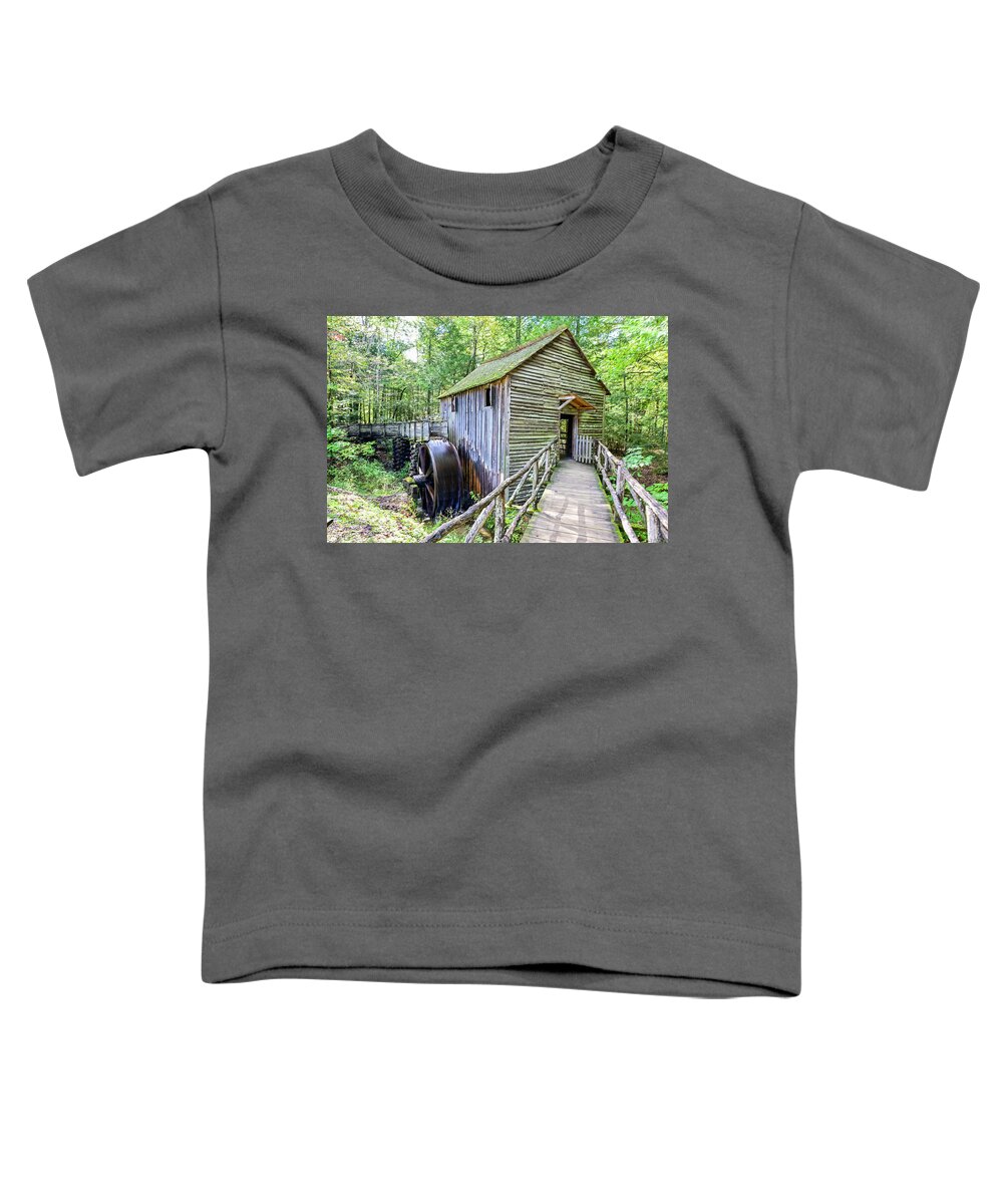 Tennessee Toddler T-Shirt featuring the photograph Cades Cove Grist Mill #2 by Ed Stokes