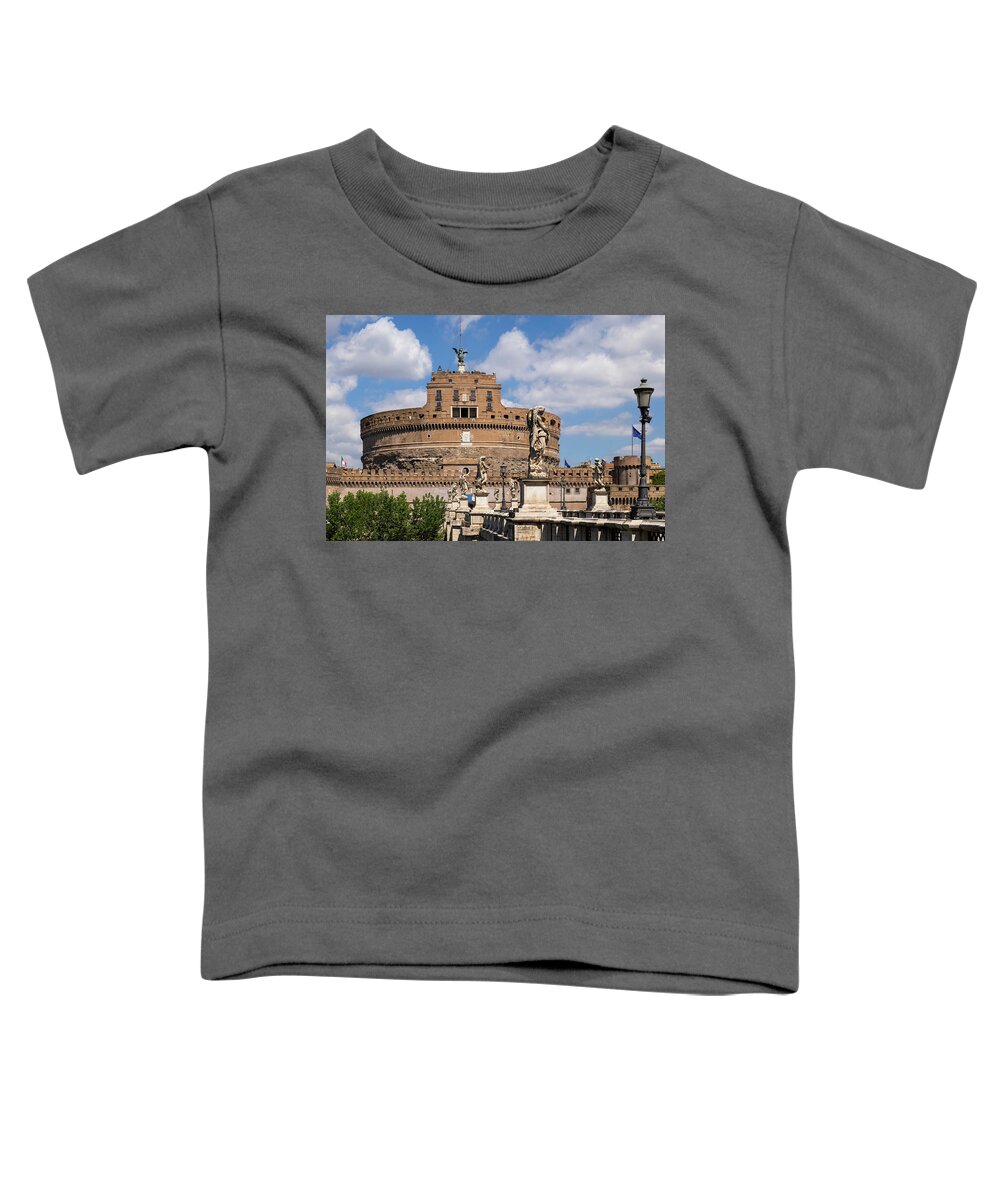 Castel Toddler T-Shirt featuring the photograph Castle of the Holy Angel in Rome #2 by Artur Bogacki