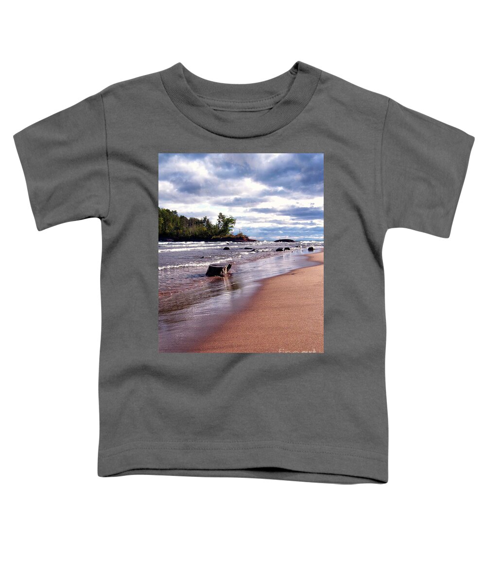 Photography Toddler T-Shirt featuring the photograph Lake Superior Shoreline by Phil Perkins