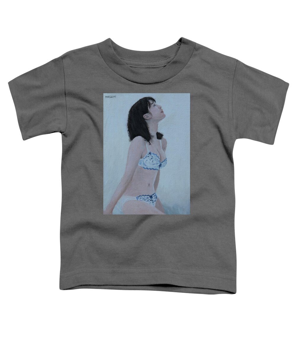 Lingerie Toddler T-Shirt featuring the painting New Hope #2 by Masami IIDA