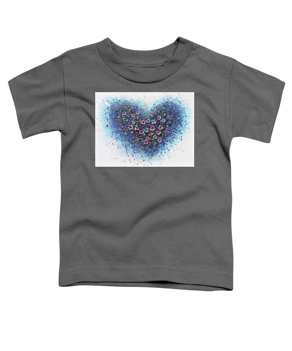 Heart Toddler T-Shirt featuring the painting One Love by Amanda Dagg