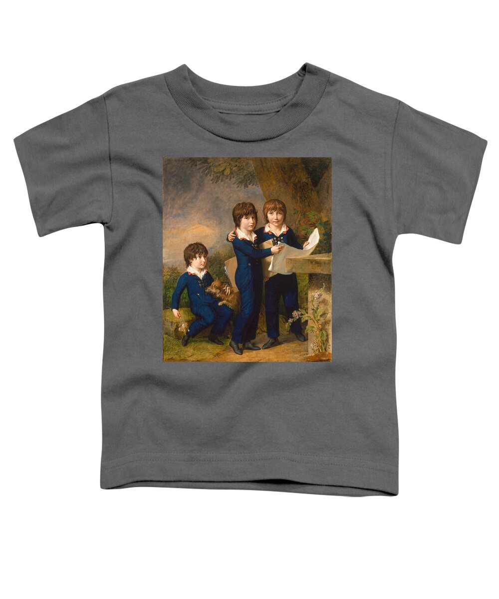Johann Heinrich Wilhelm Tischbein Toddler T-Shirt featuring the painting The Children of Martin Anton Heckscher #3 by Johann Heinrich Wilhelm Tischbein