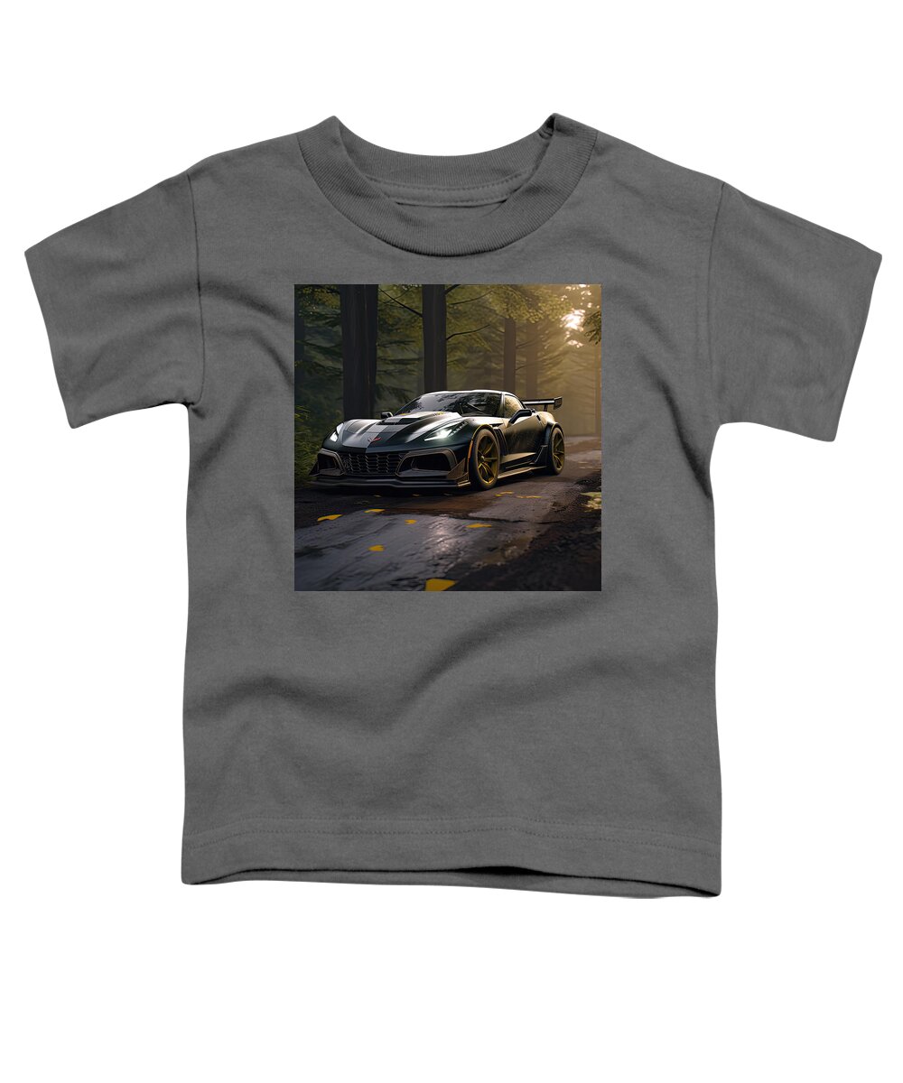 Zr1 Toddler T-Shirt featuring the photograph 2019 Corvette ZR1 by Lourry Legarde