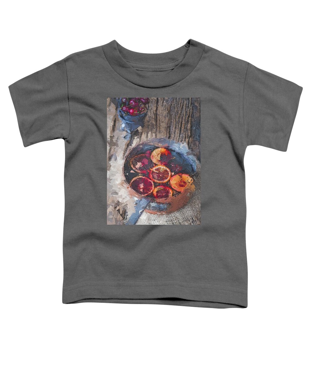 Background Toddler T-Shirt featuring the digital art Winter Story #239 by TintoDesigns