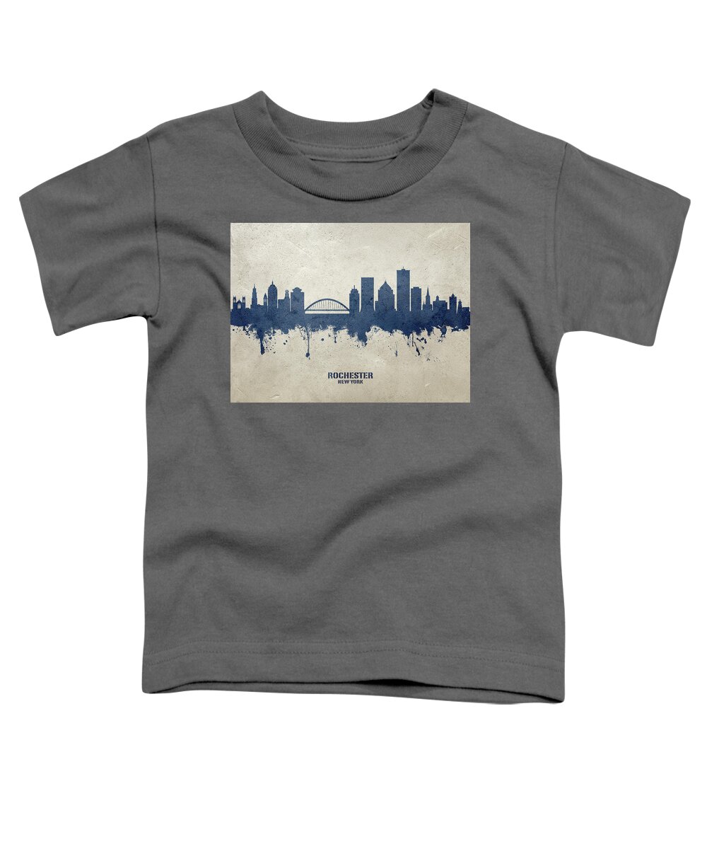 Rochester Toddler T-Shirt featuring the digital art Rochester New York Skyline #27 by Michael Tompsett