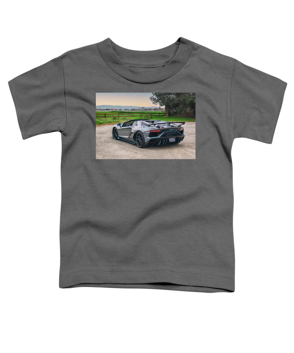 Lamborghini Toddler T-Shirt featuring the photograph #Lamborghini #Aventador #SVJ #Roadster #Print #28 by ItzKirb Photography