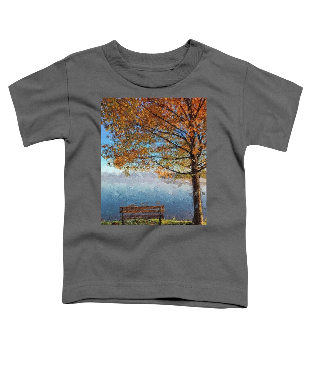 Tree Toddler T-Shirt featuring the digital art Autumn is Here #3 by TintoDesigns