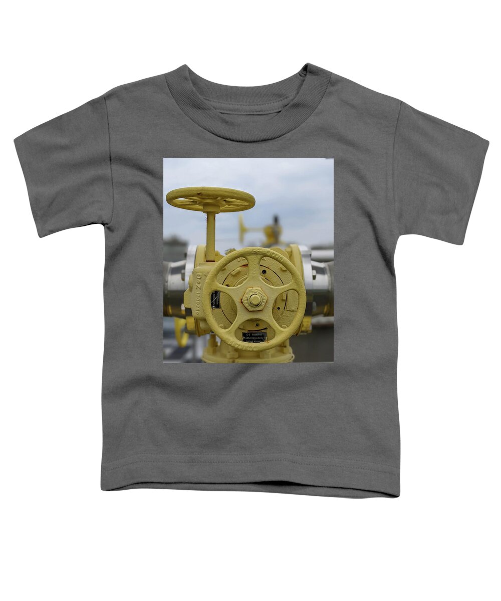 Technology Toddler T-Shirt featuring the photograph Large Water Valve At Waste Water Plant #3 by Alex Grichenko