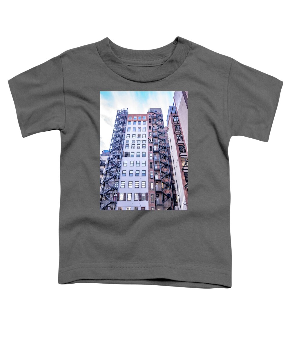 Nyc Toddler T-Shirt featuring the photograph Looking At Skyline Of Manhattan New York City #3 by Alex Grichenko