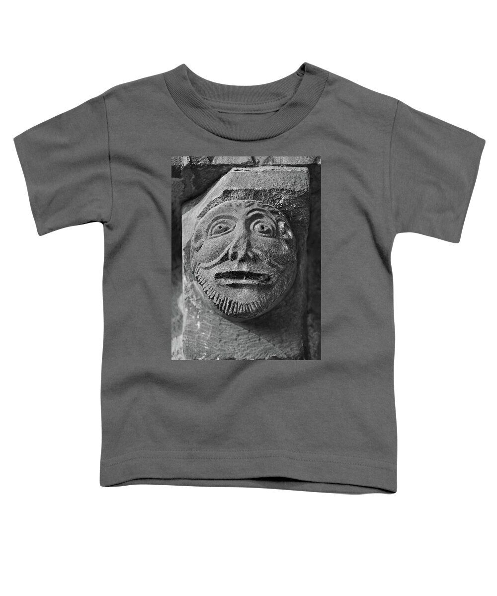 Romanesque Toddler T-Shirt featuring the sculpture The Stone Bestiary - Photo of Norman Romanesque relief sculptures from Kilpec #1 by Paul E Williams