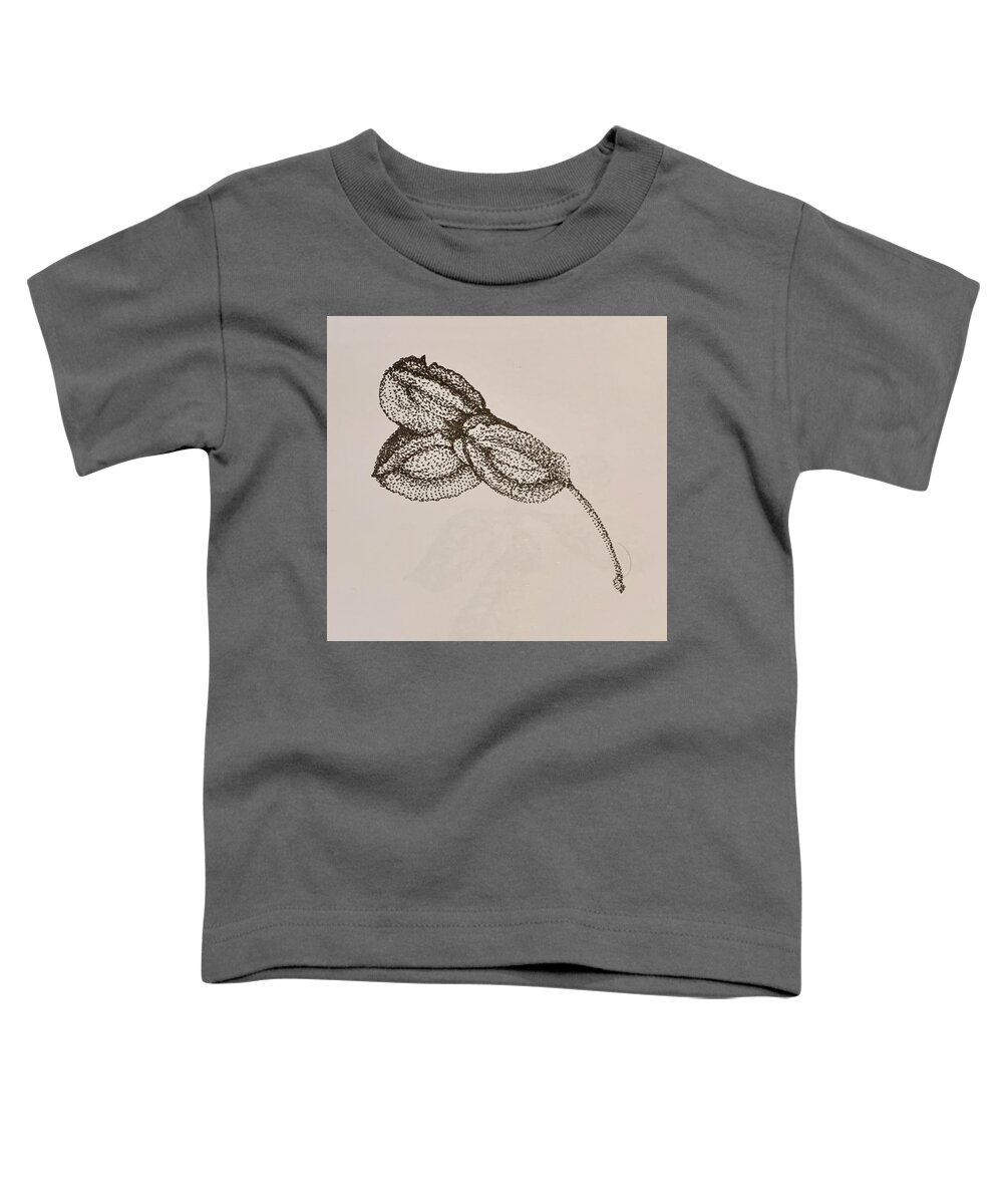Seed Toddler T-Shirt featuring the drawing Seedpod #3 by Franci Hepburn