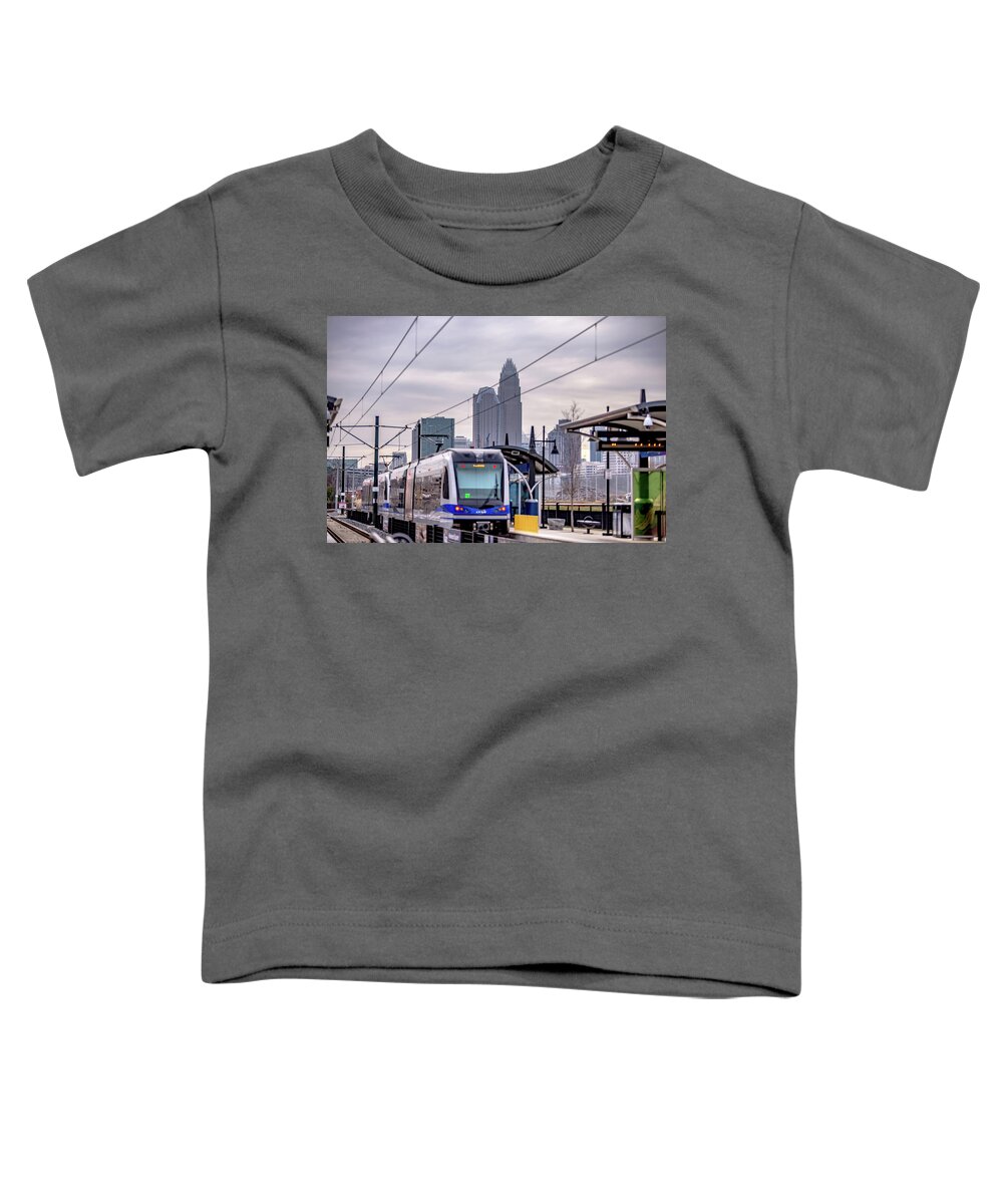 Location Toddler T-Shirt featuring the photograph Charlotte north carolina city skyline and downtown #39 by Alex Grichenko