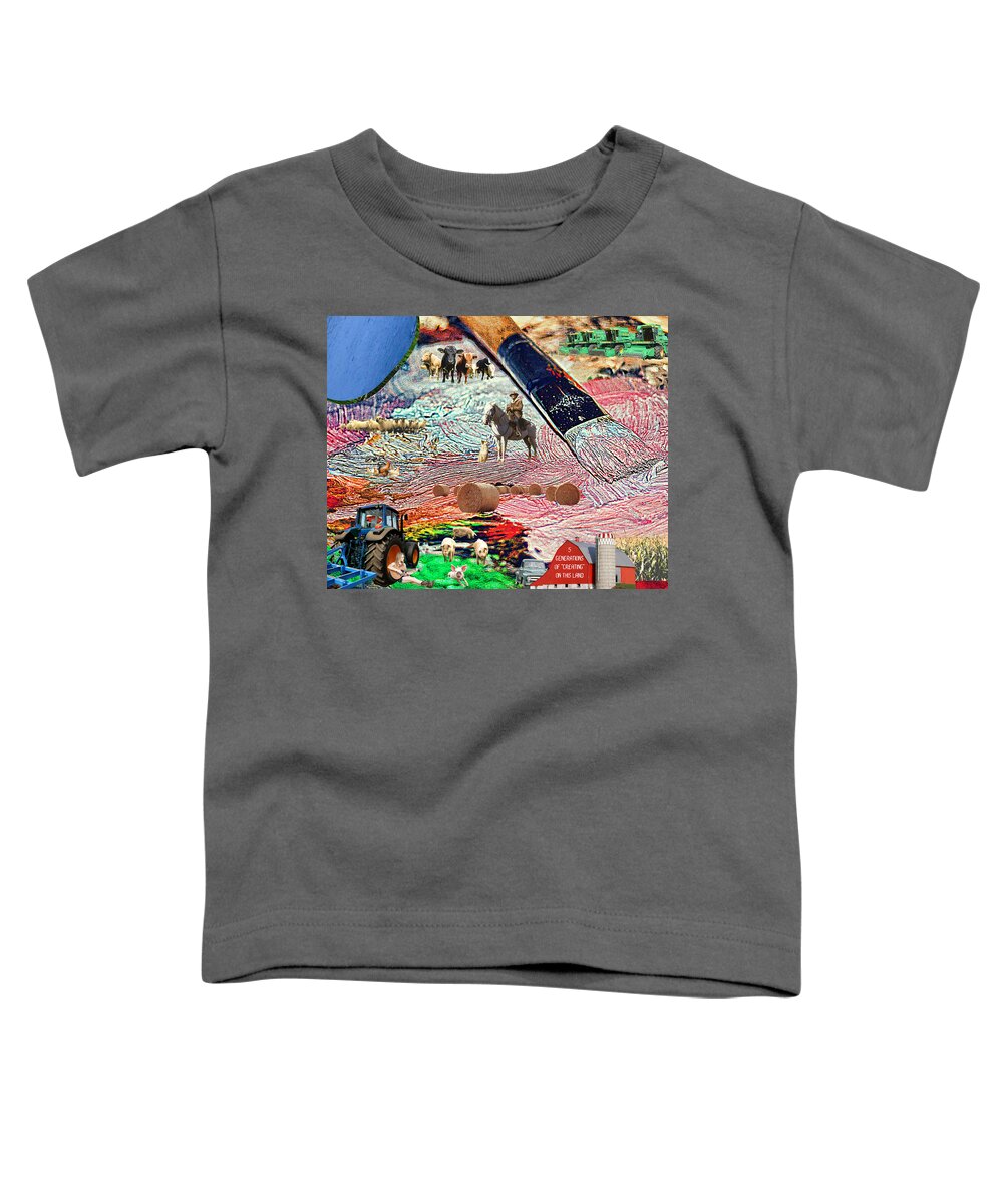 Painting Toddler T-Shirt featuring the digital art 5 Generations by Lee Darnell