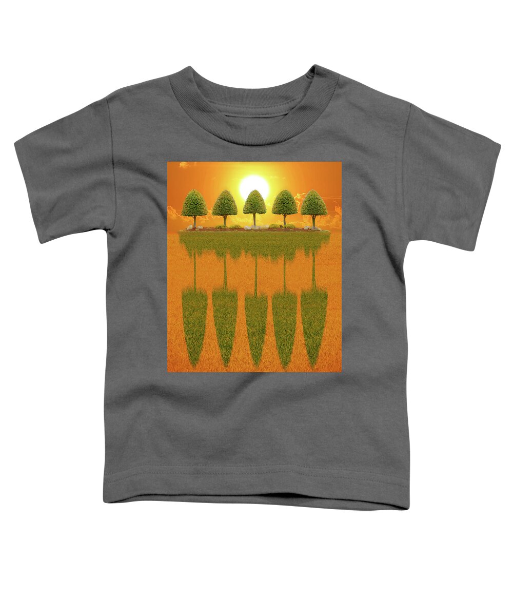 Tree Toddler T-Shirt featuring the photograph 5 Trees at Sun Set by Mike McGlothlen