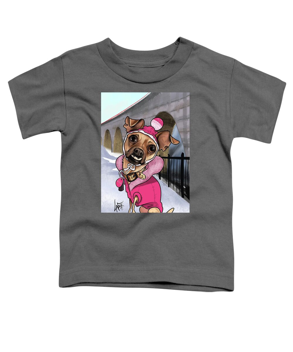 5924 Toddler T-Shirt featuring the drawing 5924 Shapiro by John LaFree