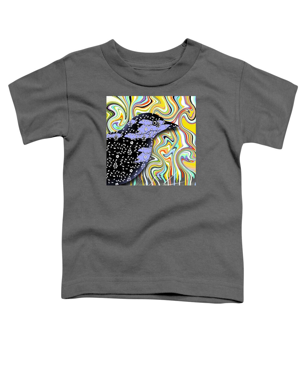  Toddler T-Shirt featuring the digital art Birdland Series No. 14 of 16 by Steve Hayhurst