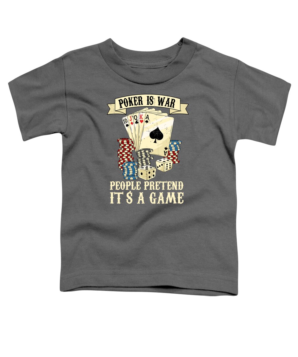 Settle efterfølger Se igennem Poker For Men Women - Card Player Texas Holdem Poker Face Toddler T-Shirt  by Mercoat UG Haftungsbeschraenkt - Fine Art America