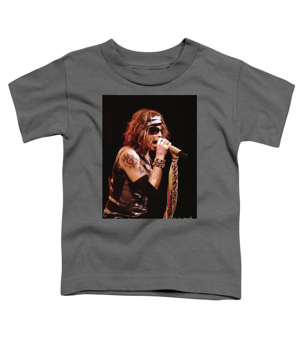 Lead Singer Toddler T-Shirt featuring the photograph Steven Tyler #8 by Concert Photos