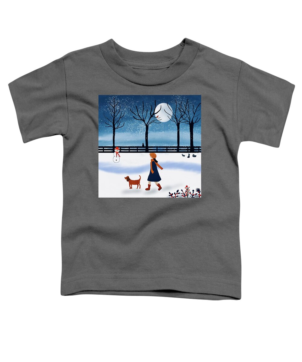 Woman Toddler T-Shirt featuring the digital art A brisk walk by Elaine Hayward