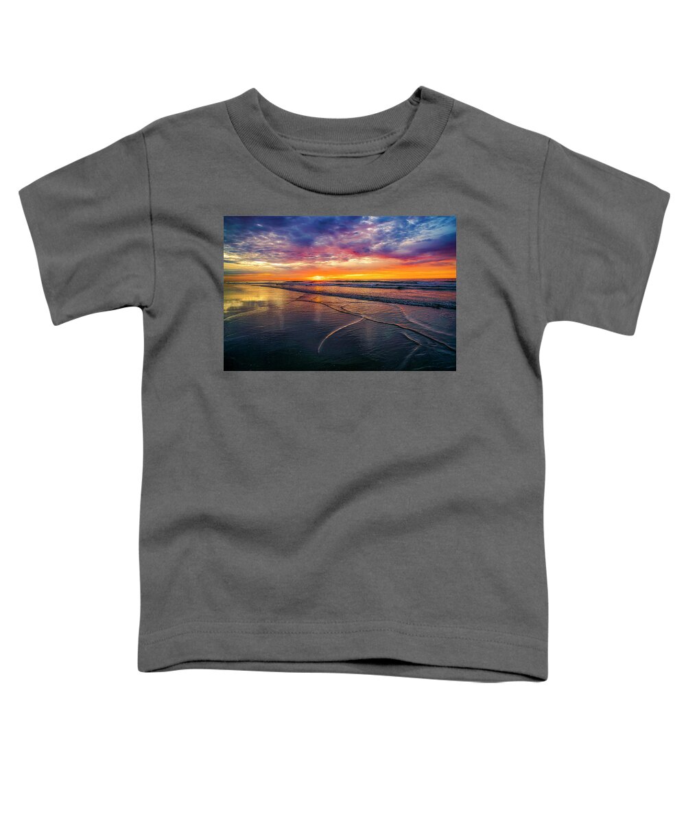 Ogunquit Beach Toddler T-Shirt featuring the photograph A Burst of Color by Penny Polakoff