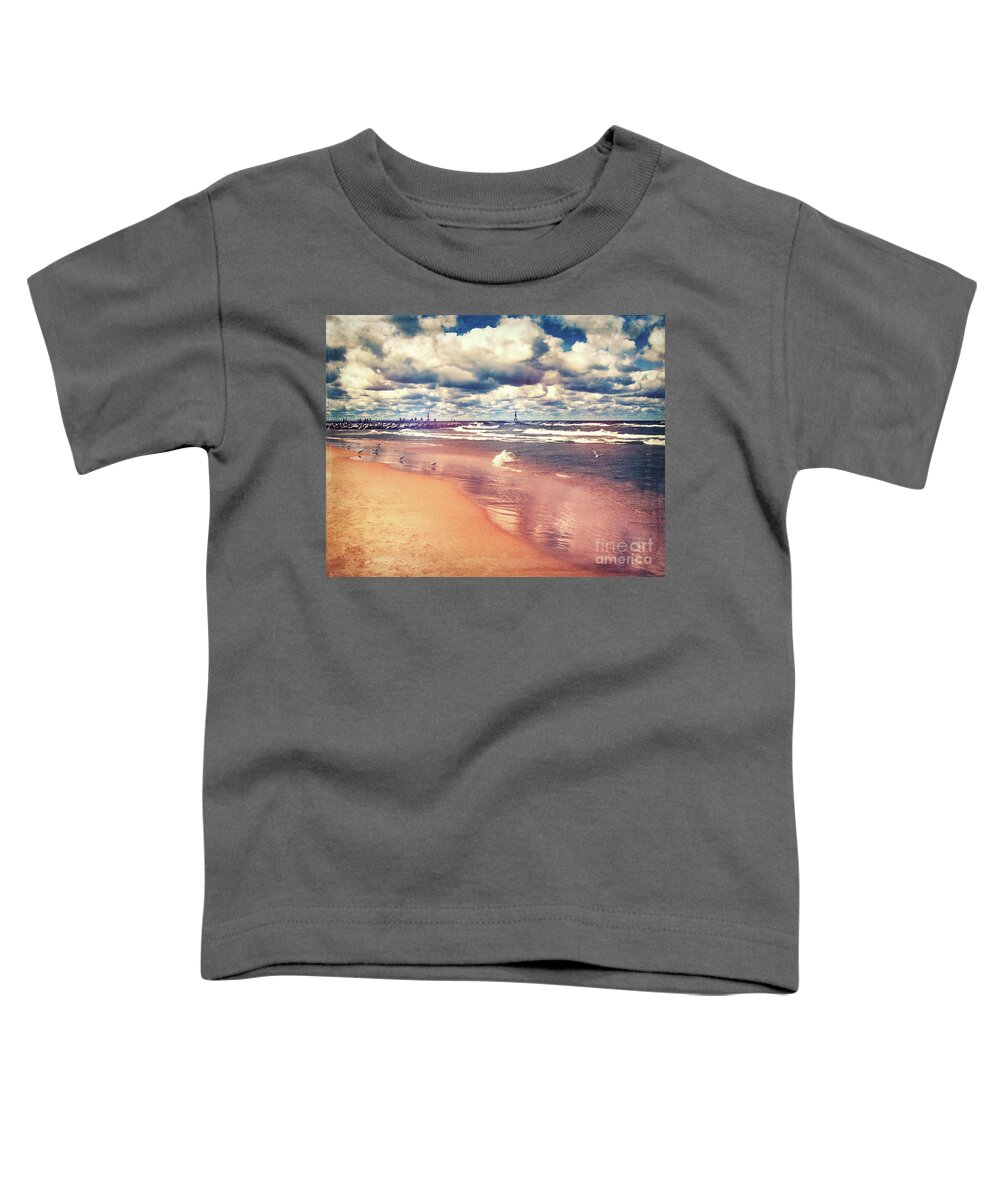 Holland Toddler T-Shirt featuring the digital art A Day At The Beach 3 by Phil Perkins