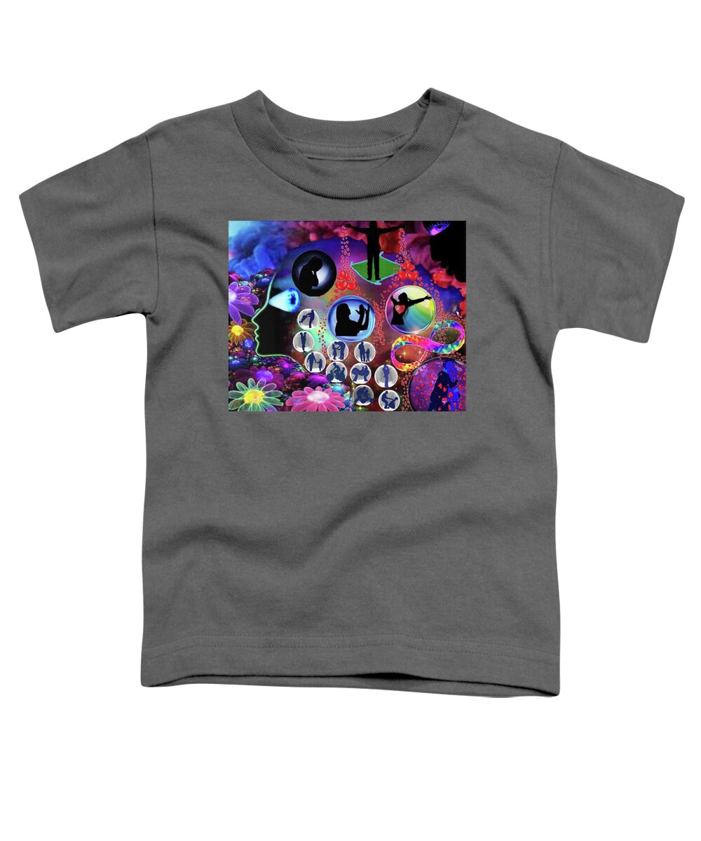 A Fathers Love Poem Toddler T-Shirt featuring the digital art A Fathers Love, A Daughters Minds Eye by Stephen Battel