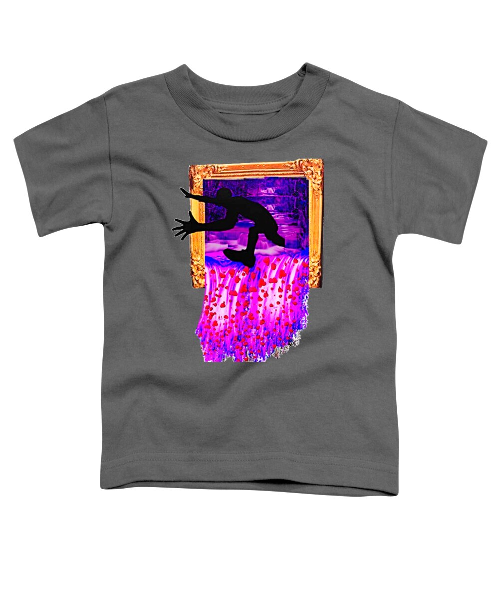 A Fathers Love Poem Toddler T-Shirt featuring the digital art A Fathers Love Overflow Ath by Stephen Battel
