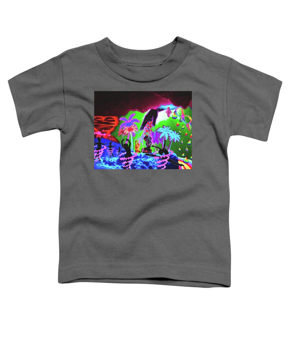 A Fathers Love Poem Toddler T-Shirt featuring the digital art A Fathers Love Restores Love by Stephen Battel