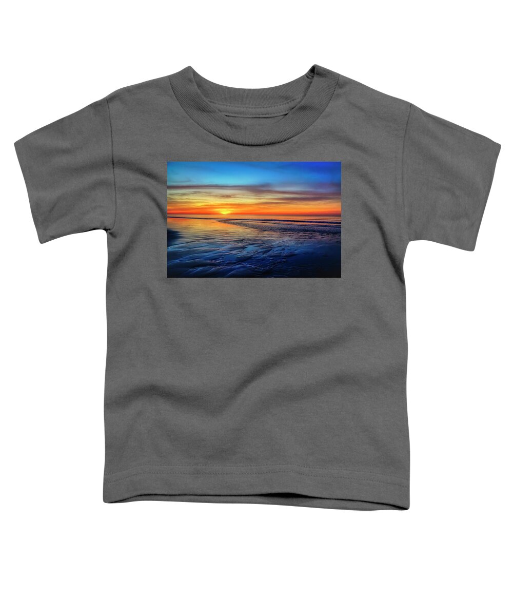 I Remember The Morning I Captured This Particular Sunrise At Footbridge Beach In Ogunquit Toddler T-Shirt featuring the photograph A Glimmer of Hope by Penny Polakoff