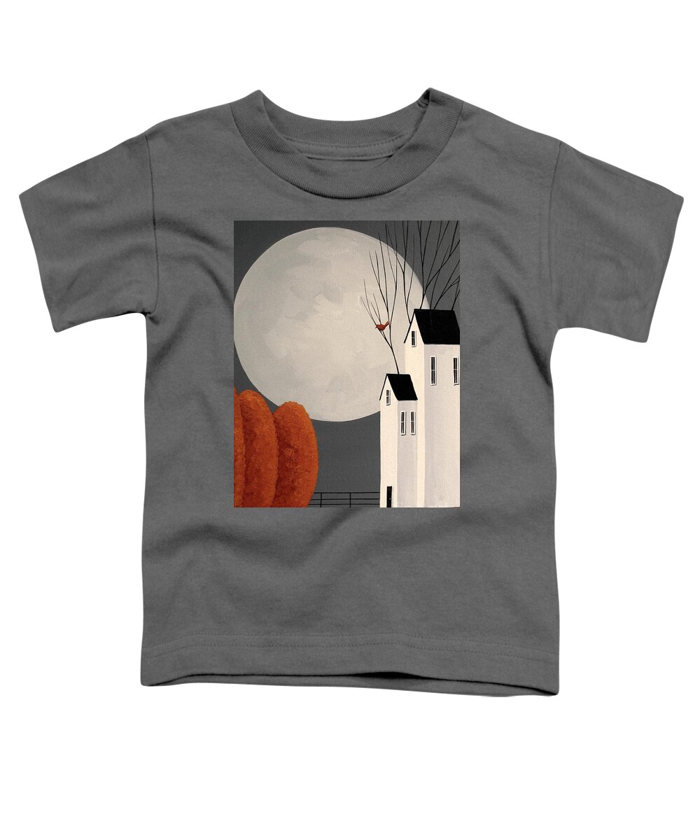 Bird Toddler T-Shirt featuring the painting A Little Bird Told Me by Debbie Criswell