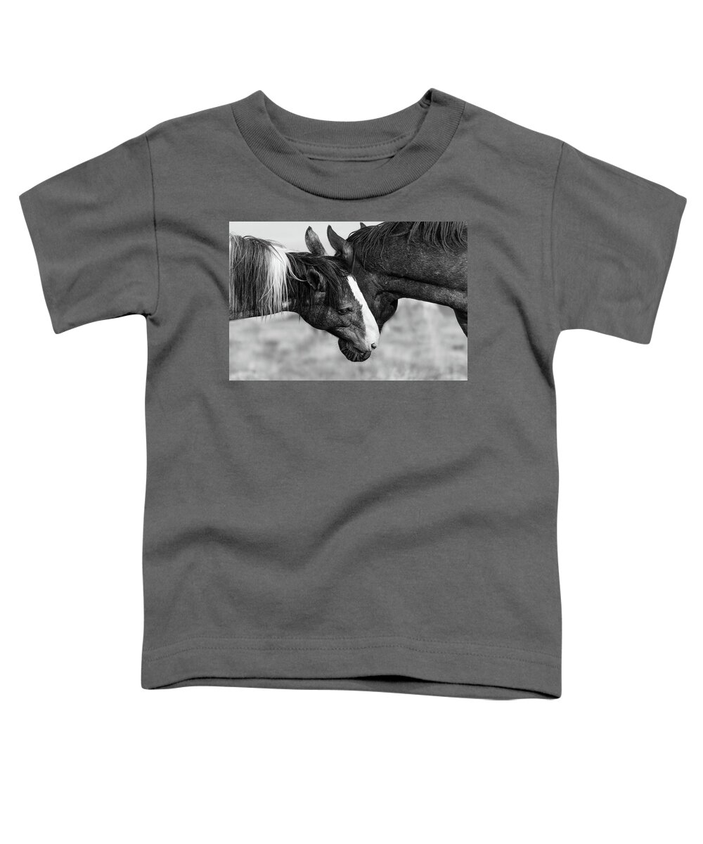 Wild Horses Toddler T-Shirt featuring the photograph A little Tenderness by Mary Hone