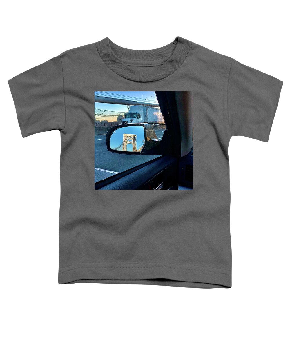 Gwb Toddler T-Shirt featuring the photograph A look back at the Bridge by Jim Feldman