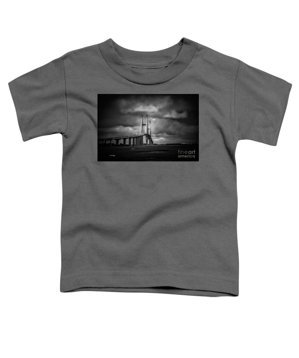 Bridge Toddler T-Shirt featuring the photograph A Moody Bridge by DB Hayes